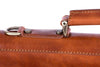 Umhängetasche Leder Braun Griff Detailansicht | Titus' Brief Grande