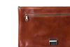 Aktentasche Leder Braun Zipper Frontansicht | Ritus' Brief