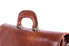 Aktentasche Braun Leder Griff Seitenansicht | Fortis' Brief