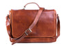Umhängetasche Leder Braun Riemen Frontansicht | Classic Brief