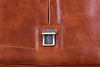 Umhängetasche Leder Braun Offen Frontansicht | Classic Brief