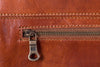 Aktentasche Leder Braun Zipper Detailansicht | Ritus' Brief