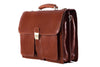 Aktentasche Hellbraun Leder Seitenansicht | Soho Brief