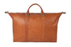 Reisetasche aus braunem Leder Frontansicht | Fortis' Duffle