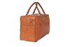 Reisetasche aus braunem Kalbsleder Seitenansicht | Traveller's Duffle