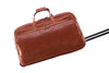 Trolleytasche aus hellbraunem Kalbsleder Ansicht mit Rollen | Council's Trolley